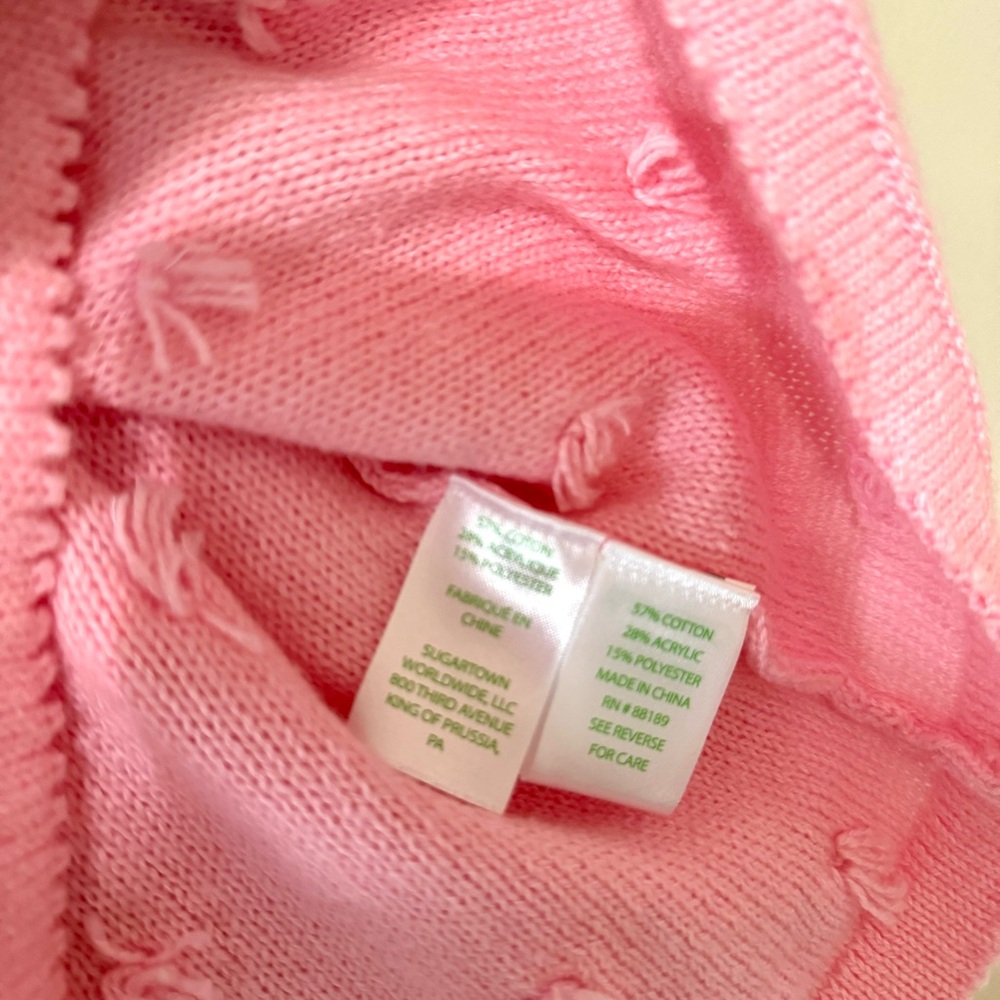 Lilly Pulitzer Sweater Pink Knot Knotted Long Sleeve Knitwear XS extra small - Picture 5 of 7